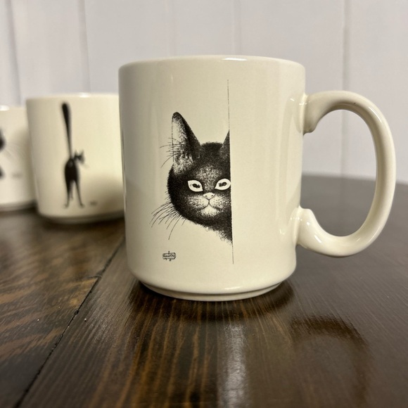 NWT Vintage Albert Dubout “Cats” Mug Collection - Picture 5 of 7
